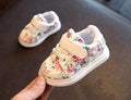 Cute Girl Floral Sneakers With Velcro Closure-white-3-JadeMoghul Inc.