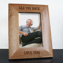 Custom Photo Frames Dad You Rock Engraved Photo Frame