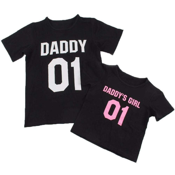 " DADDY & DADDY'S GIRL" Printed Family T Shirts-Kids 5T-JadeMoghul Inc.