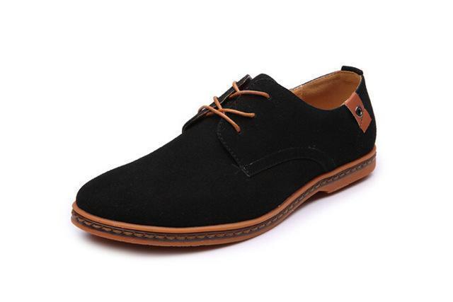 DADIJIER Men shoes 2017 New Fashion Suede Leather shoes Men Sneakers Casual oxfords for Spring Summer Winter shoes Dropshipping-black-6.5-JadeMoghul Inc.