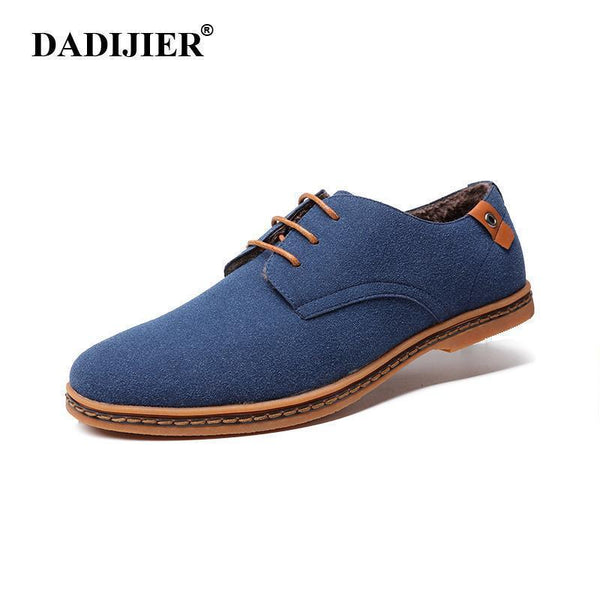 DADIJIER Men shoes 2017 New Fashion Suede Leather shoes Men Sneakers Casual oxfords for Spring Summer Winter shoes Dropshipping-black-6.5-JadeMoghul Inc.