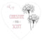 Dandelion Wishes Heart Sticker Berry (Pack of 1)-Wedding Favor Stationery-Navy Blue-JadeMoghul Inc.