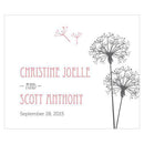 Dandelion Wishes Rectangular Label Berry (Pack of 1)-Wedding Favor Stationery-Navy Blue-JadeMoghul Inc.