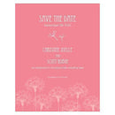 Dandelion Wishes Save The Date Card Berry (Pack of 1)-Weddingstar-Carribean Blue-JadeMoghul Inc.