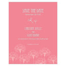 Dandelion Wishes Save The Date Card Berry (Pack of 1)-Weddingstar-Carribean Blue-JadeMoghul Inc.