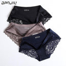 DANJIU brand hot sale briefs for Women sexy lace underpants cute Underwear woman calcinha Lingerie women's seamless panties-Wine red-M-JadeMoghul Inc.