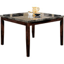 Danville Counter Height Table , Black Marble & Walnut-Console Tables-Black Marble&Walnut-Chinese Marble Wood (Solid)-JadeMoghul Inc.