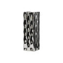 Dazzling Square Shape Ceramic Vase, Large, Silver-Vases-Silver-Ceramic-JadeMoghul Inc.