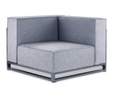 Decor Decor Steals - 29" X 41" X 41" Gray Aluminum Modular Armless Corner HomeRoots
