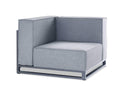 Decor Decor Steals - 29" X 41" X 41" Gray Aluminum Modular Armless Corner HomeRoots