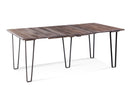 Decor Decor Steals - 60" X 42" X 30" Ash Gray Rough Cut Maple And Steel Rough-Cut with Leaf HomeRoots