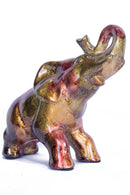 Decor Living Room Decor Ideas - 10" X 6" X 10'.5" Copper, Red And Gold Ceramic Elephant HomeRoots