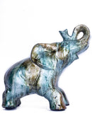 Decor Living Room Decor Ideas - 10" X 6" X 10'.5" Turquoise, Copper And Bronze Ceramic Elephant HomeRoots