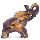 Decor Living Room Decor Ideas - 13" X 7" X 12" Copper, Brown And Orange Ceramic Elephant HomeRoots