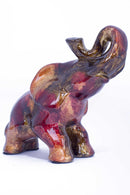 Decor Living Room Decor Ideas - 13" X 7" X 12" Copper, Red And Gold Ceramic Elephant HomeRoots
