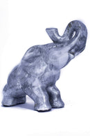 Decor Living Room Decor Ideas - 13" X 7" X 12" Silver Ceramic Elephant HomeRoots