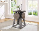 Decor Living Room Decor Ideas - 30" X 30" X 36" 5pc Gray Oak And Bronze Counter Height Set HomeRoots