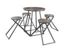 Decor Living Room Decor Ideas - 30" X 30" X 36" 5pc Gray Oak And Bronze Counter Height Set HomeRoots