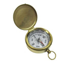 Wonderful Brass Pocket Compass with Lid White Dial