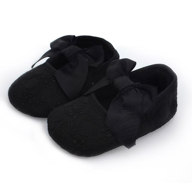 Delebao Brand Spring Soft Sole Girl Baby Shoes Cotton First Walkers Fashion Baby Girl Shoes Butterfly-knot First Sole Kids Shoes-Black-1-JadeMoghul Inc.