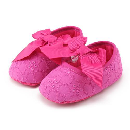 Delebao Brand Spring Soft Sole Girl Baby Shoes Cotton First Walkers Fashion Baby Girl Shoes Butterfly-knot First Sole Kids Shoes-Rose Red-1-JadeMoghul Inc.