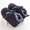 Delebao Cotton Shallow Baby Shoes Lace-Up Solid For Autumn Winter Warm Baby Girl Shoes High Quality Rubber First Walkers-Navy-1-JadeMoghul Inc.