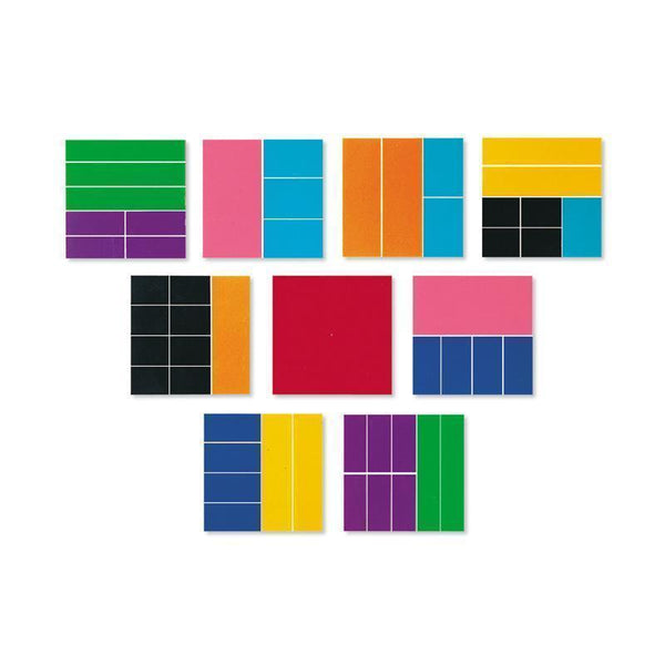 DELX RAINBOW FRACTION SQUARES 51/PK-Learning Materials-JadeMoghul Inc.