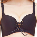 DeRuiLaDy Sexy Women Seamless LB Bra Gather Adjustable Super Push Up Bra Women Underwear Seamless Underwear Lingerie Plus Size-Black-90C-JadeMoghul Inc.