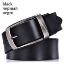 designer belts men high quality genuine leather belt man fashion strap male cowhide belts for men jeans cow leather-RB black-100cm-JadeMoghul Inc.