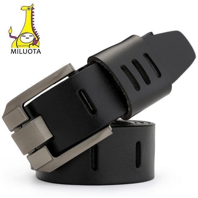 Designer High Quality Genuine Leather Belt for Men-Black-100cm-JadeMoghul Inc.
