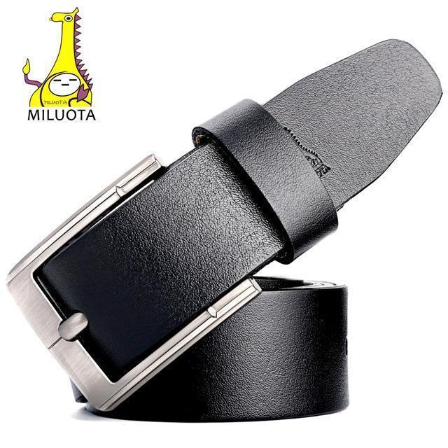 Designer High Quality Genuine Leather Belt for Men-Style2 Black-100cm-JadeMoghul Inc.