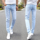 Designer Type Straight Jeans / Skinny Men Jeans-Pale Blue-27-JadeMoghul Inc.