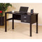 Desks and Hutches Sophisticated Dark Brown Finish 2 Drawers Desk. Benzara