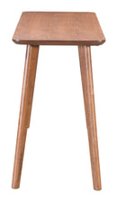 Desks Bedroom Desk - 46.5" x 17.7" x 29.3" Walnut, Wood Veneer, MDF, Rubber Wood, Desk HomeRoots