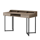 Desks Black Desk - 22" x 48" x 32'.75" Dark Taupe, Black, Metal - Computer Desk HomeRoots
