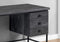 Desks Black Desk - 23'.75" x 55'.25" x 30" Black, Particle Board, Hollow-Core, Metal - Computer Desk HomeRoots