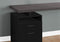 Desks Black Desk - 23'.75" x 60" x 30" Black, Grey, Particle Board, Hollow-Core, Metal - Computer Desk HomeRoots