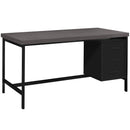 Desks Black Desk - 30" x 60" x 31" Black, Grey, Particle Board, Hollow-Core, Metal - Computer Desk With A Hollow Core HomeRoots