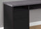 Desks Black Desk - 47'.25" x 78'.75" x 30" Black, Grey, Particle Board, Hollow-Core, Metal - Computer Desk HomeRoots