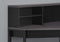 Desks Black Desk - 47'.5" x 47'.5" x 42" Black, Grey, Particle Board, Hollow-Core, Metal - Computer Desk HomeRoots