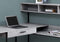 Desks Black Desk - 59" x 59" x 47'.25" Grey, Black, Metal - Corner Computer Desk HomeRoots