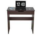 Desks Desk with Drawers - 29.7" Classy Espresso Melamine and Engineered Wood Writing Desk with a Drawer HomeRoots