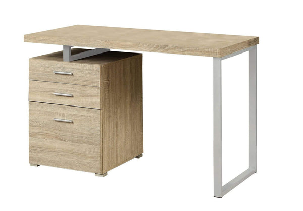 Desks Desks For Sale - 23'.75" x 47'.25" x 30" Natural, Silver, Particle Board, Hollow-Core, Metal, - Computer Desk HomeRoots