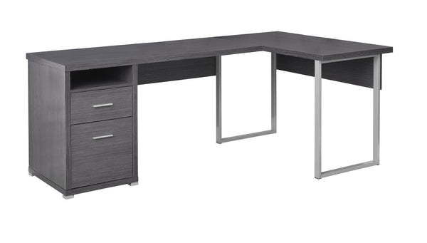 Desks Desks For Sale - 47'.25" x 78'.75" x 30" Grey, Silver, Particle Board, Hollow-Core, Metal - Computer Desk HomeRoots