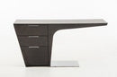 Desks Home Office Desk - 30" Wenge Veneer and Steel Office Desk HomeRoots