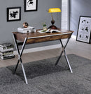 Desks Home Office Desk - 36" X 21" X 30" Weathered Oak Wood Desk HomeRoots