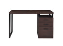 Desks Home Office Desk - 47" X 22" X 28" Dark Oak Pvc Desk HomeRoots
