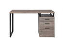 Desks Home Office Desk - 47" X 22" X 28" Gray Oak Pvc Desk HomeRoots