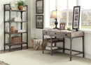 Desks Home Office Desk - 47" X 24" X 29" Weathered Oak And Antique Silver Desk HomeRoots