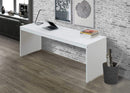 Desks Student Desk - 24" X 78" X 30" White Orange Wood Casters Veneer (LVL) Desk HomeRoots